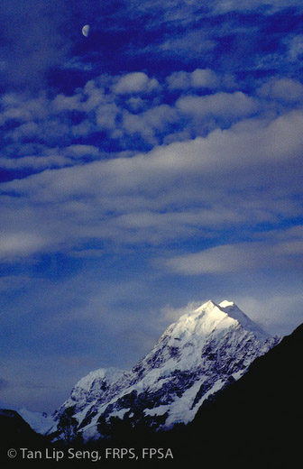 Moon Rise At Mount Cook